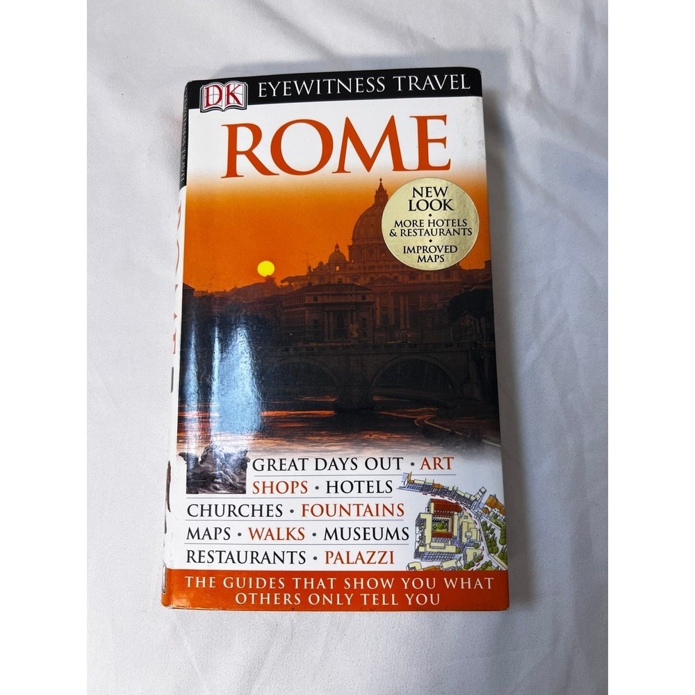 DK Eyewitness Travel Rome Guide Book OS Orange Excellent Maps Illustrations